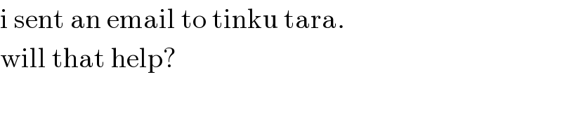 i sent an email to tinku tara.  will that help?  
