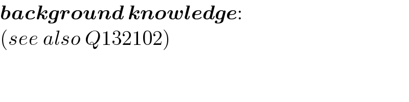 background knowledge:  (see also Q132102)  