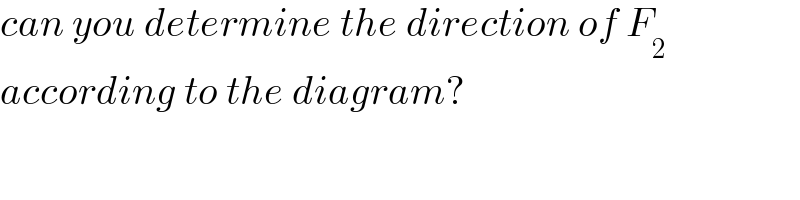 can you determine the direction of F_2   according to the diagram?  