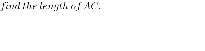 find the length of AC.  