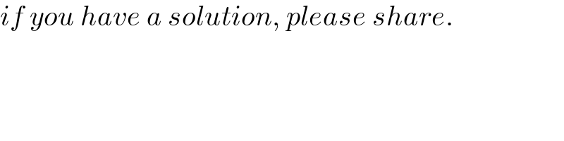 if you have a solution, please share.  