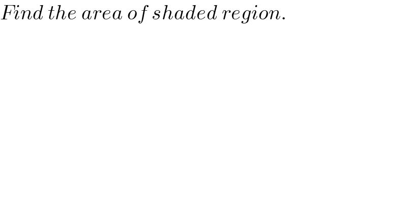 Find the area of shaded region.  