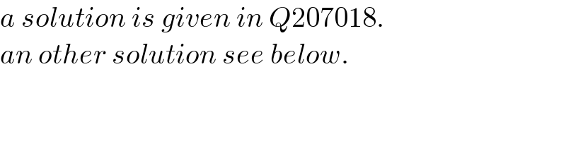 a solution is given in Q207018.  an other solution see below.  