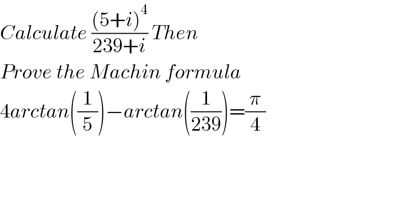 question