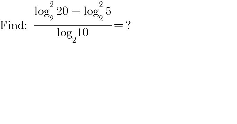 question