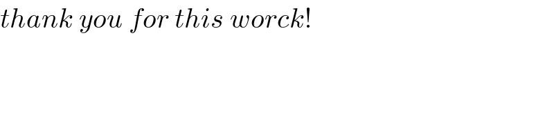 thank you for this worck!  